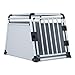 Produktbild oneConcept Single Cruise Transportbox Alu Hundetransportbox für Hunde und Haustiere (Aluminiumstreben und Resopalwände, große Eingangstür mit viel Freiraum, 91 x 64 x 64 cm)