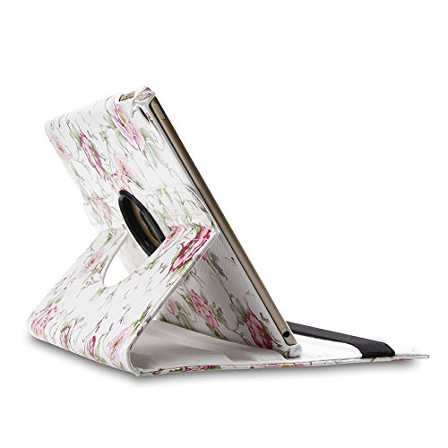 360 Grad drehbar PU Leder Schwarz Tasche Smart Cover Folio iPad Case Hülle Tasche Schutzhülle Etui für Apple iPad 4(Okt. 2012 Generation), iPad 3(März 2012 Generation), iPad 2(2011 Generation). - 3