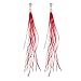 Produktbild XJYA Feather Temperament Lange Sexy Süße Ohrringe Weiblich - Koreanische Persönlichkeit Super Märchen Mode Quaste Diamant Ohrringe Schmuck,Red