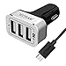 Produktbild YCCTEAM 7.2A / 36W KFZ-Ladegerät, dreifach 3 USB-Anschluss [Smart Port], Smart Sense IC bietet alle Geräte Standard-Ladegerät Rate, integrierte Sicherheits-Schutz für Apple und Android-Geräte w 3.3ft Micro USB-Kabel