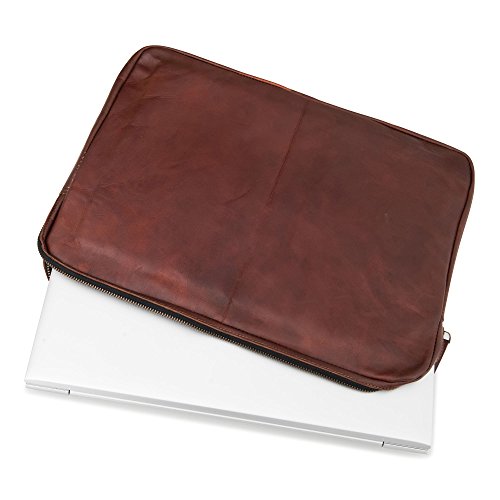 Laptoptasche H  lle f  r 15 4    15 6 zoll BERLINER BAGS    Amot    aus Leder Wasserdichte Notebooktasche Schutzh  lle mit Reissverschluss DIN A4 Brau