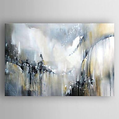 HJL Oil Painting Modern Abstract Hand Painted Canvas with Stretched Framed , 24" x 36"