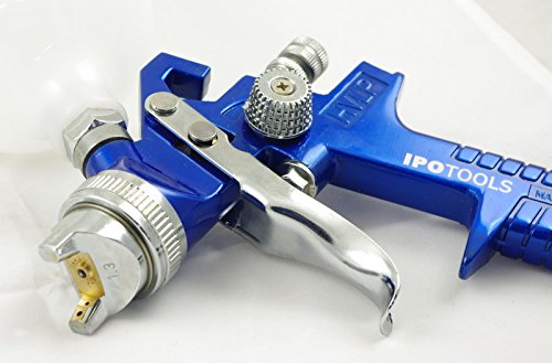 1,4mm HVLP H-827P Lackierpistole Spritzpistole + 2x Düsensatz 1,7mm & 2,0mm - 4