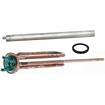 Resistenza Scaldabagno Ariston 1200W Ricurva Con Porta Anodo M6 - Lunghezza 148-265mm, Made In Italy
