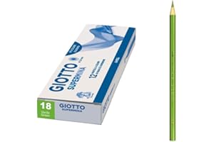 Giotto PASTELLI SUPERMINA SFUSO VERDE N.18, 12 pezzi