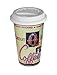 Produktbild Coffee to go Becher Porzellan Tasse mit Silikondeckel Retro Kaffeebecher Nostalgie Medium Grind beige