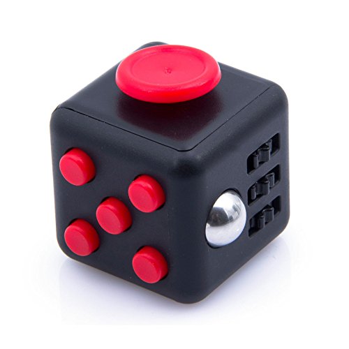 DU30 Fidget Toy Anxiety Attention Stress Cube Relief Stocking stuffer Stress (Black-Red) DU30 Fidget Toy Anxiety Attention Stress Cube Relief Stocking stuffer Stress (Black-Red)