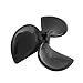 Produktbild sourcingmap 55x80mm 3-Schaufel Drehen RC Boot Stütze Propeller 4.8mm Loch Dmr. Schwarz Links