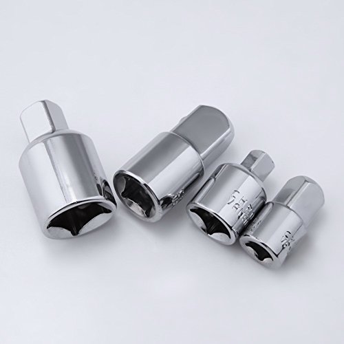 Adapter für Knarrenschlüssel, 4 1/4 3/8 1/2 Drive Socket Adapter Konverter Reduzierstück Air Impact Steckschlüssel Adapter Hand Werkzeug Set - 3