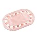 Produktbild Matten & Teppiche/Antirutschmatten Bodenmatte Oval Fußbad Badezimmer Schlafzimmer Eingangshalle Wasseraufnahme Rutschfeste Teppich Weich Und Komfortabel Fußmatte (Color : Pink, Size : 50 * 80cm)