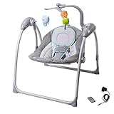 Elektrische Babyschaukel Automatische Baby Wiege Wippe LILOU 2 ( Fernbedienung, MP3-Player via USB, Netzadapter) - 6