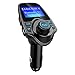 Produktbild TopElek Auto FM Transmitter Radio KFZ Audio Musik Adapter Bluetooth-Freisprechanlage USB Auto Ladegerät mit 3.5mm Audio Eingang für iPhone Samsung iPad HTC Huawei.usw Schwarz