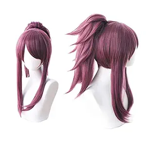 SpeedBeauty 17.7 Womens Straight Purple Cosplay Wig Halloween Wig