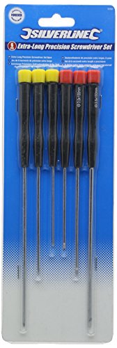 Silverline SD62 Extralange Präzisions-Schraubendreher, 6-tlg.