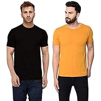 Aarcadian Men's Regular Fit Solid Round Neck T-Shirt Combo