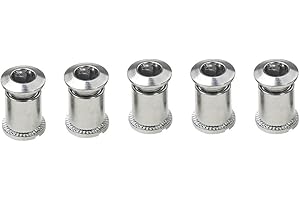 Gdfnmogo Lot de 5 vis de plateau de vélo simples, doubles, triples boulons, vis de plateau de vélo de montagne, accessoires de pédalier de vélo en acier inoxydable (triple)