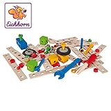heros spielzeug test Hergestellt in Deutschland Eichhorn 100039024 - Constructor Tuning Set, 75-tlg., Holz-Konstruktions-Set, FSC 100% Zertifiziertes Buchenholz, Made in Germany