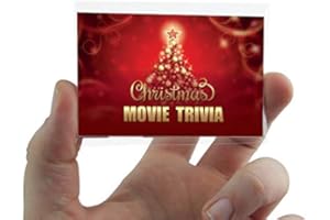 HANNAH'S GAMES Xmas Movie & Film Quiz Game - 20 Christmas Trivia Cards - Credit Card Sized - Table Top After Dinner Novelty -Eve Box Party Games - Stocking Fillers Gifts - Day Night - Kids Adults Men - Xmas Themed