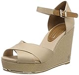 Beige Tommy Hilfiger Damen Feminine Wedge Sandal Basic Plateausandalen, Beige (Desert Sand 932), 38 EU