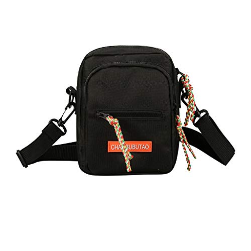 Preisvergleich Produktbild VJGOAL Damen Bauchtasche, Frauen Herren Unisex Schulter Messenger Bag Personalisierte Lässige Brusttasche MünztascheSchwarz,One size