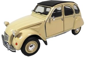 OPO 10 - Coche 1/24 Compatible con Citroen 2CV Color Crema - Welly 24009A-W Beige