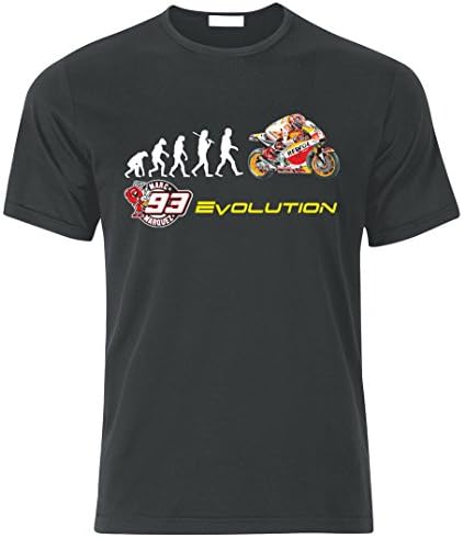 Biker EVOLUTION HONDA RC213V Moto GP 93 Marc Marquez Fan T Shirt T-SHIRT (L, GRAPHITE)