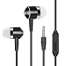 Produktbild BEAUTPINE Tragbare In-Ear-Kopfhörer Kabelsteuerung mit Mikrofon Rauschunterdrückung Subwoofer Headset für Handy Zubehör, Schwarz
