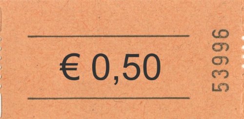 Preisvergleich Produktbild Rollen-Gutschein - € 0,50 - 1000 Stück orange