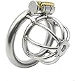 Bondage Masters, Male Chastity Device with Ultra Short and Lightweight Cage, Silver