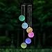 Produktbild Prom-near LED Solar Powered Wind Chimes Solarbetriebenes Windspiel Solar Mobile Wind Glockenspiel Color-Changing LED Hängelampe für Garten