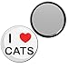 I Love Cats - 55mm Round Compact Mirror