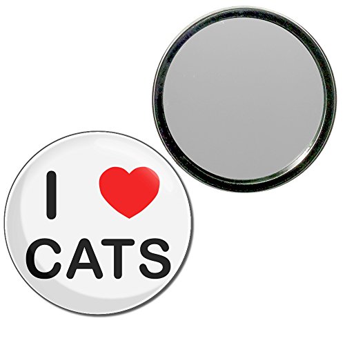 I Love Cats - 55mm Round Compact Mirror