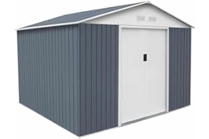 Gardiun Caseta Metálica Bristol 7,74 m² Exterior 321x241x205 cm Acero Galvanizado Gris Antracita