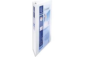 Exacompta - ref. 51845E - 1 customizable rigid opaque binder with 3 pockets - 4 D-rings of 60 mm - Spine 90 mm - External dimensions: 32 x 30 cm - Format to be filed A4 Maxi - Colour: white