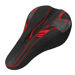 FabSports Gel Bike Seat Cover (11x7.5 inch)- Premium Bicycle Saddle Pad, Extra Gel Cushion, Fits Narrow/Slim Seats