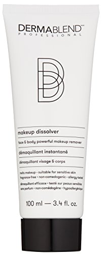 DERMABLENDMakeup Dissolver Face And Body - Instantly Removes High Coverage Makeup - Non-Greasy, Cream Texture - Fragrance Free - Lightweight Formula - Suitable For Sensitive Skin - 100 ML Remover