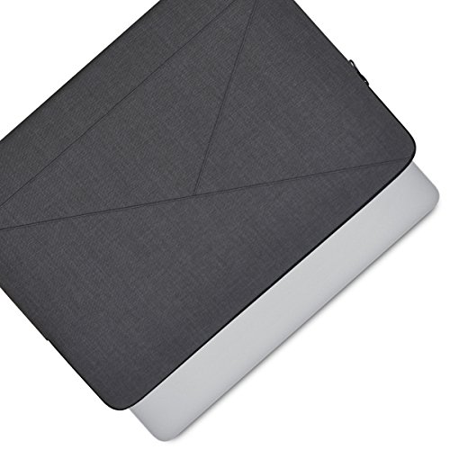 Adore June MacBook Pro 15 (2016) Hülle „Triangle“ aus original Cordura in dunkelgrau. Elegante Laptop-Tasche aus widerstandsfähigem Textil-Stoff für das Apple MacBook Pro Retina 15″ mit Touch Bar (2016). Hochwertige Tasche als treuer Begleiter. Made in Europe. - 5