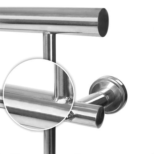 Homelux FB156G Edelstahl V2A Französischer Balkon Geländer Fenstergitter Balustrade 156 x 90 cm Glänzend - 4