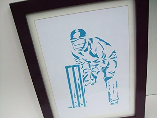 Paper Cut Art - Cricket Picture, Wicket Keeper, Cricketer, Sport Art, Artwork - Silhouette - Art For Men - Christmas Birthday Gift for a Man