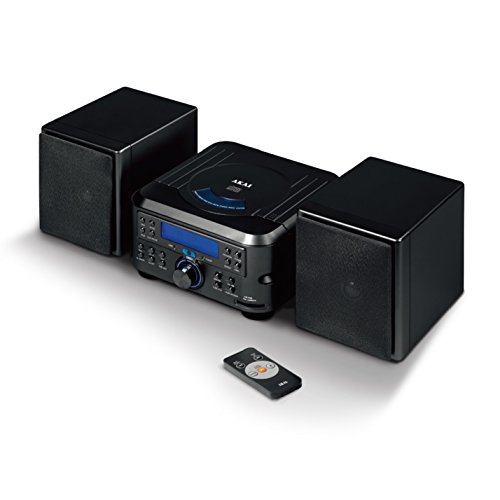 Akai Micro CD and Radio System, 20 Track Programmable Memory, 2 x 2 W - Black