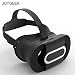 Produktbild VR Headset, JoyGeek Portable Virtual Reality Brille Gefaltete 3D VR Brille Google Cardboard V2.0 mit Stirnband für 4-6 Zoll iPhone 7/7 Plus/6/6 Plus/5/5s/5c/4 und Android Samsung Nexus Huawei HTC MOTO Sony LG Smartphones(Black)
