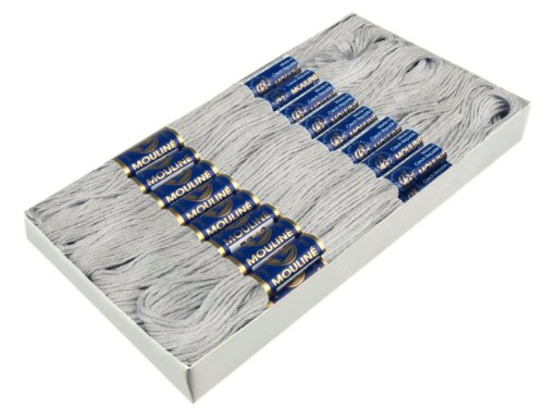 1 Docke Stickgarn / Sticktwist 100 % Baumwolle #8112 Light Grey