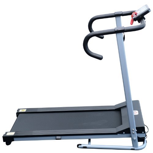 Homcom Laufband Elektrisches Fitnessgerät Klappbarer Heimtrainer mit LCD-Display 150 kg Belastung 500 W, schwarz-silbergrau, B1-0097 - 3