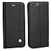 Produktbild MOELECTRONIX Edle Buch Klapp Tasche Schwarz Flip Book Case Schutz Hülle Etui für Huawei Y6 2018 Dual Sim ATU-L21