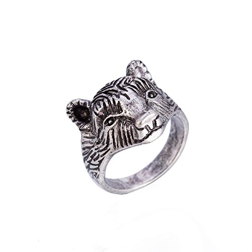 fishhook Classic Lovely Bear Animal Head Ring Gift Ring for People and Animal Lovers