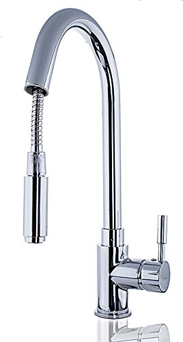 W83 Niederdruckarmatur mit Brause EINHAND Spültisch KÜCHEN + BAD Waschtisch Armatur Küchenarmatur - 4