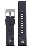 Diesel Uhrband Wechselarmband LB-DZ7328 Ersatzband DZ7328 Uhrenarmband Leder 22 mm Schwarz