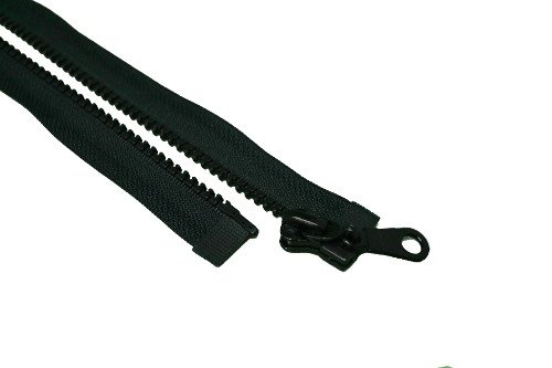 FIM Reißverschluss Plastik Zähne Nr.5 mittelgrob Teilbar für Jacken Farbe: 1 – schwarz (322), 75cm lang - 2
