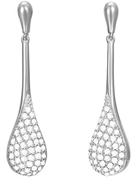 ESPRIT Damen-Ohrhänger Atropia Messing rhodiniert Zirkonia weiß Rundschliff