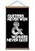 Produktbild Wee Blue Coo LTD Quitters Never Win Canvas Wall Art Print Poster Magnetic Hanger Clip Frame 24x12 Inch Wand